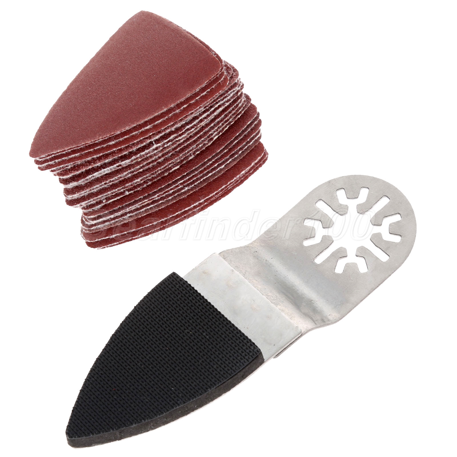 25Pcs 60240 Grits Sandpaper Finger Sanding Pad For Oscillating Multi