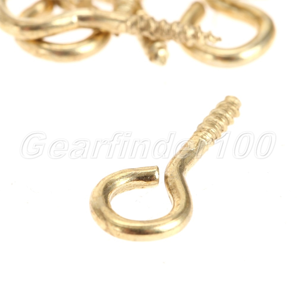 200X Metal Eye Pins Eyepins Eyelets Hooks Screw Threaded Peg DIY Craft