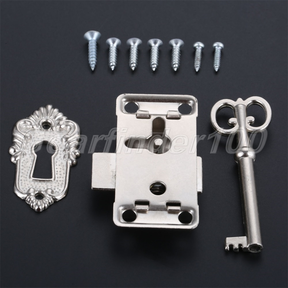 Antique Wardrobe Cupboard Classical Drawer Jewelry Iron Lock