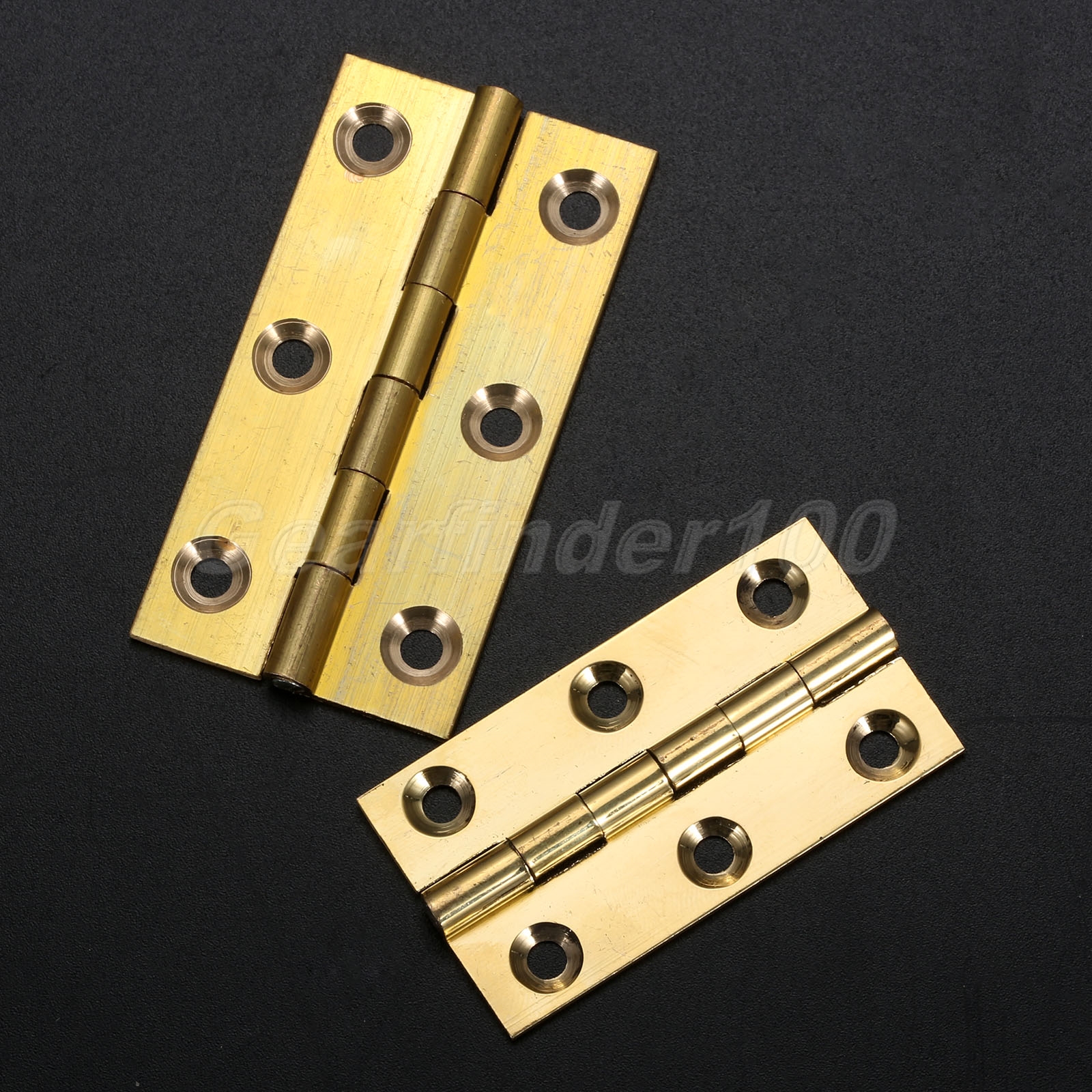 2Pcs Gold Brass Door Hinges Door Bin Wardrobe Suitcase Hinges
