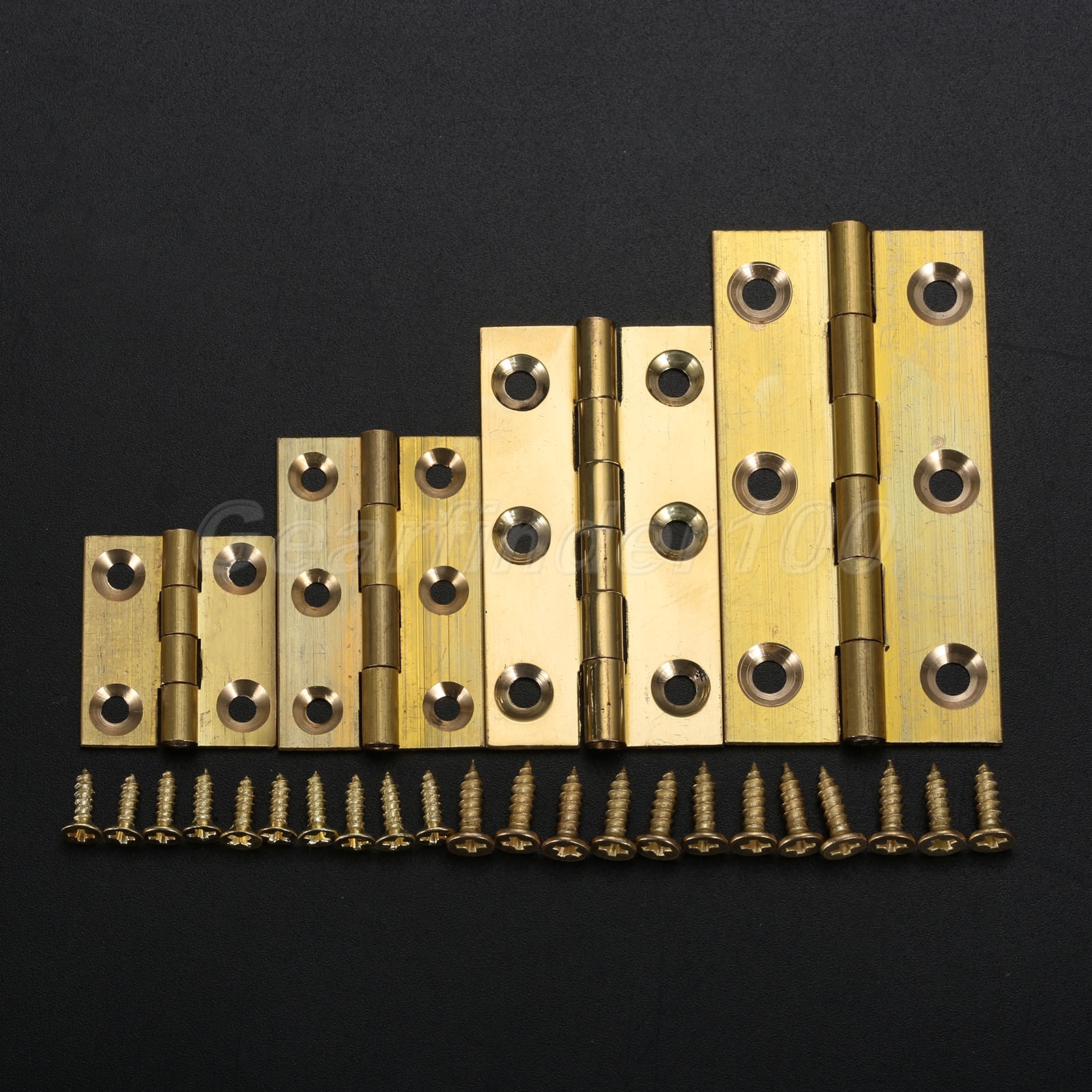 2Pcs Gold Brass Door Hinges Door Bin Wardrobe Suitcase Hinges