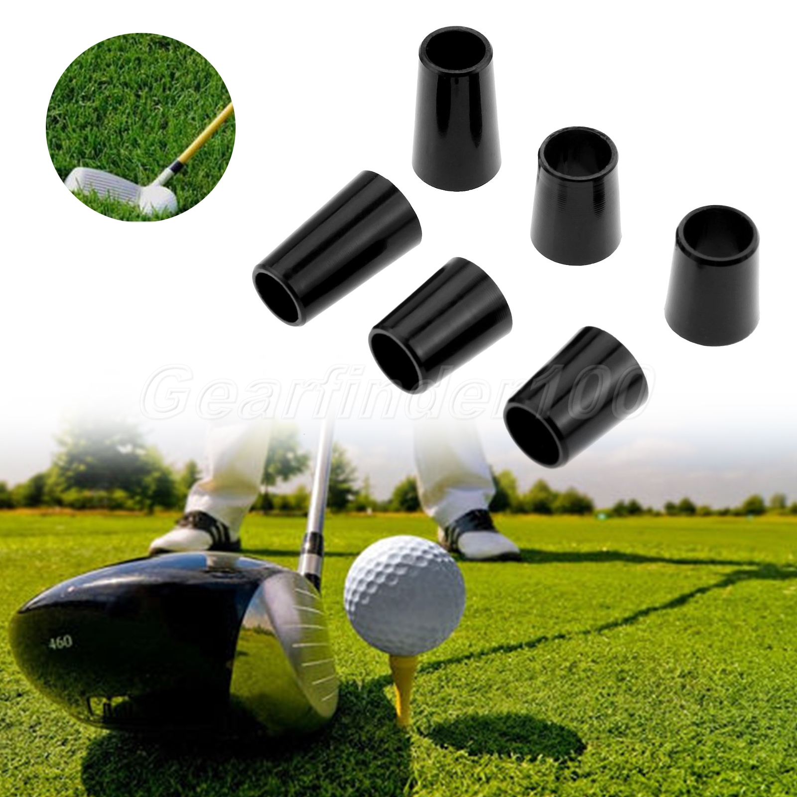 10Pcs Black Plastic Golf Ferrules .335 .370 Golf Sleeve Ferrule ...
